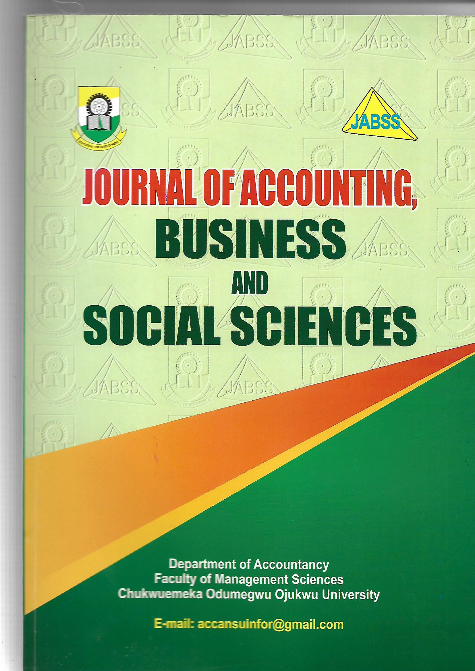 Journal of Accounting, Business and Social Sciences